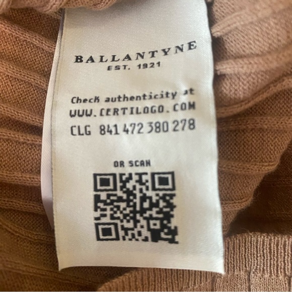 Ballantyne Camel V Neck Knit Size 42 or M - Picture 3 of 5